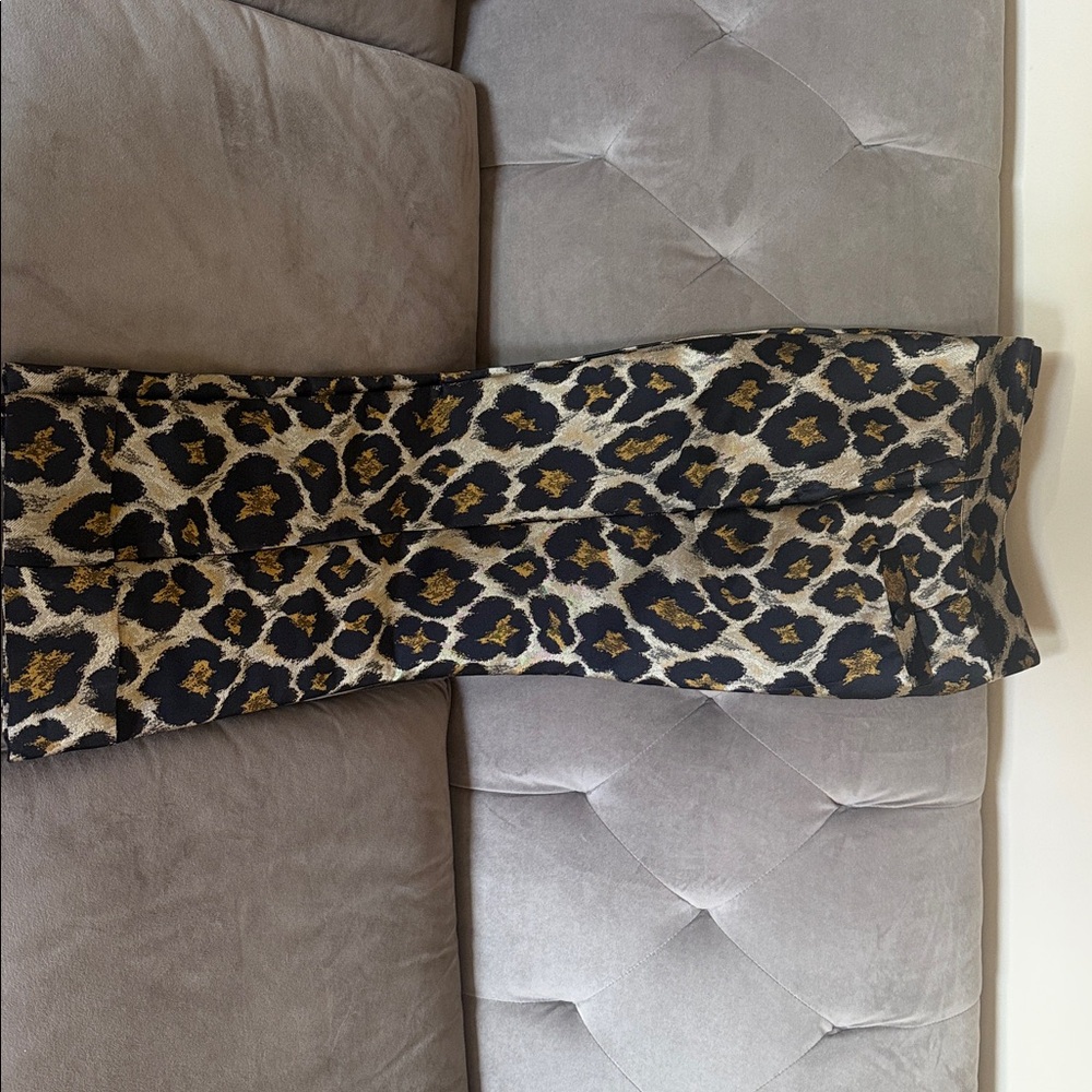 Sezane Damon Trousers Jacquard Leopard Print - Size 8